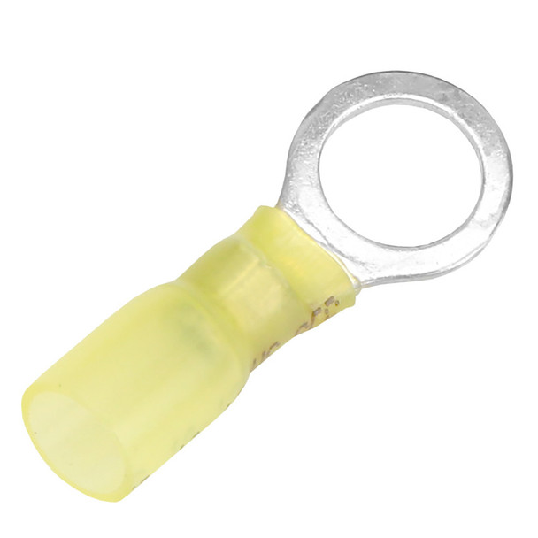 Pacer 12-10 AWG Heat Shrink Ring Terminal - 3/8" Stud Size - 3 Pack TE10-38R-3