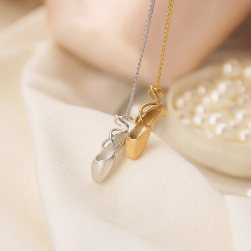 Ballet Shoes Pendant Necklace