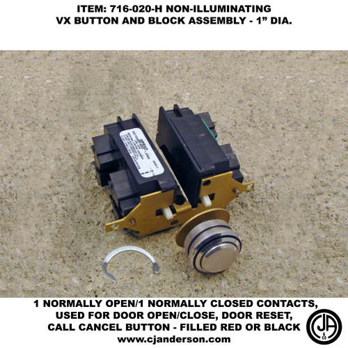 XP - VX-I Button - C-Clip - Contact Block Assembly - Non-Illuminated