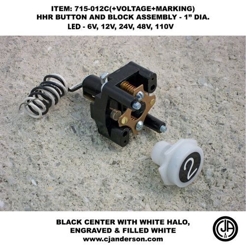 HHR Button - Contact Block Assembly - Illuminated