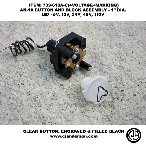 AN-10 Button - Contact Block Assembly - Illuminated
