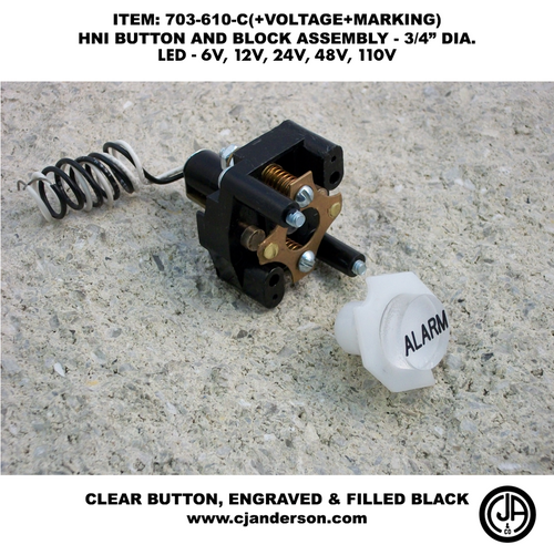 HNI Button - Contact Block Assembly - Illuminated