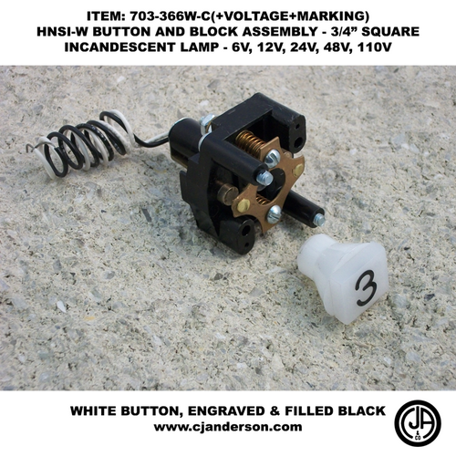 HNSI-W Button - Contact Block Assembly - Illuminated