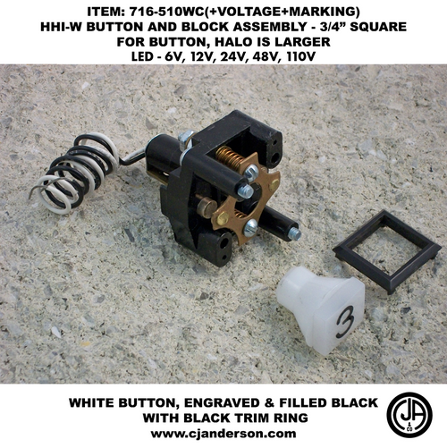 HHI-W Button - Contact Block Assembly - Illuminated