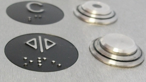 Stainless Steel Car Station Round Braille Tags