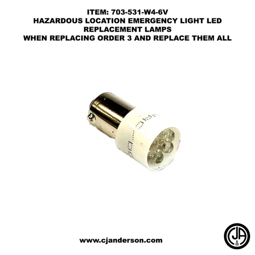 Hazardous Location LED Replacement Lamps For NEMA 7/9 Emergency Light