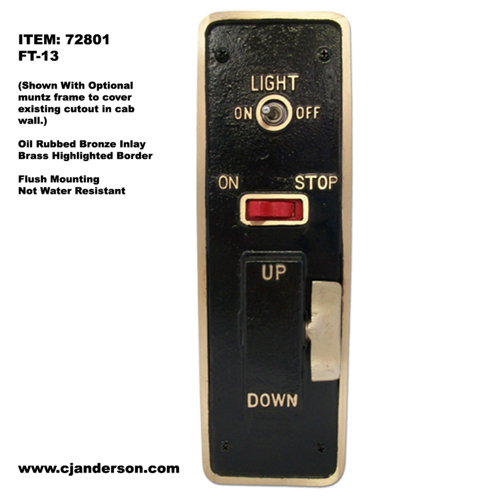 FT-13 Car Station - Up/Down, Light and Run Stop Switch - 72801