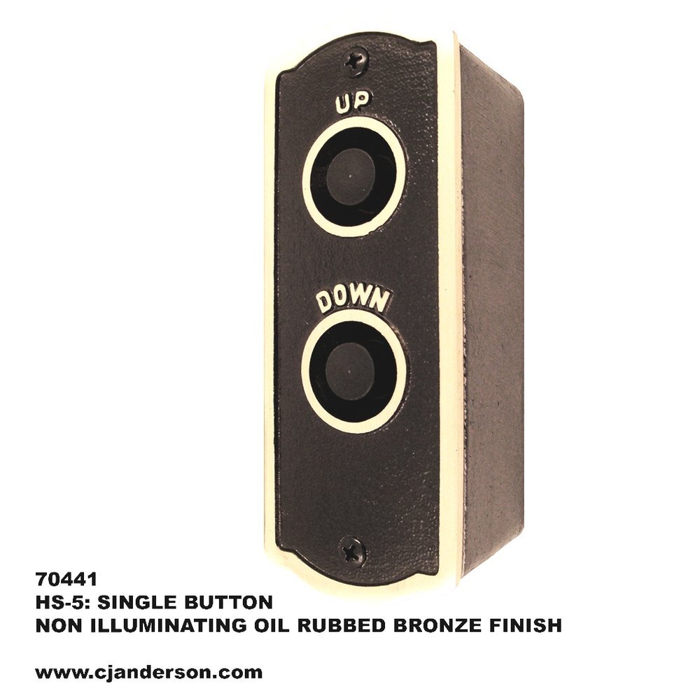 HS-5 Style Surface Mount Classic Up-Down Button Hall Station - Non-Illuminated