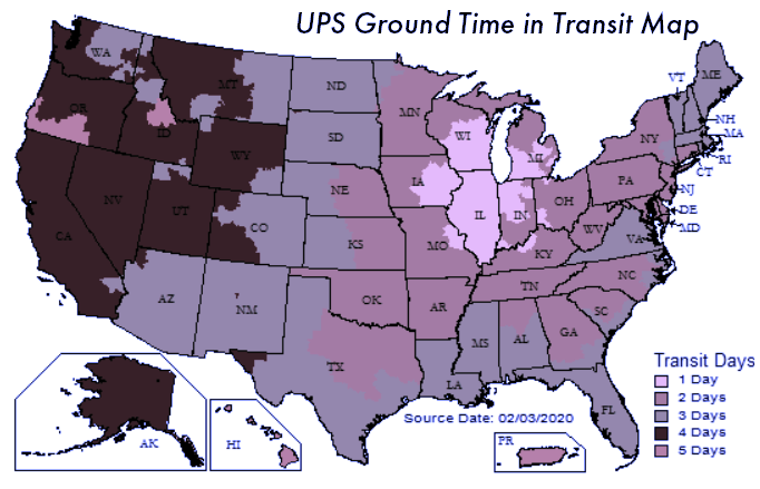 UPS Map