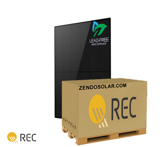 REC 450W 88 Half-Cell HJT Solar Panel Pallet (33 panels) - 1000V Black on Black, REC450AA PURE-RX | High-Performance Bifacial Module