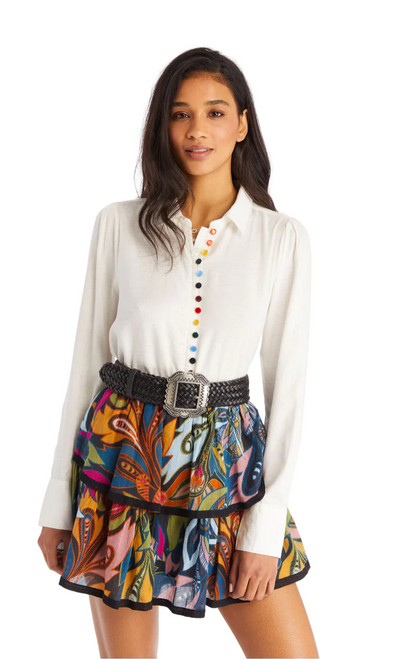 Lexi Mini Skirt Bold Paisley