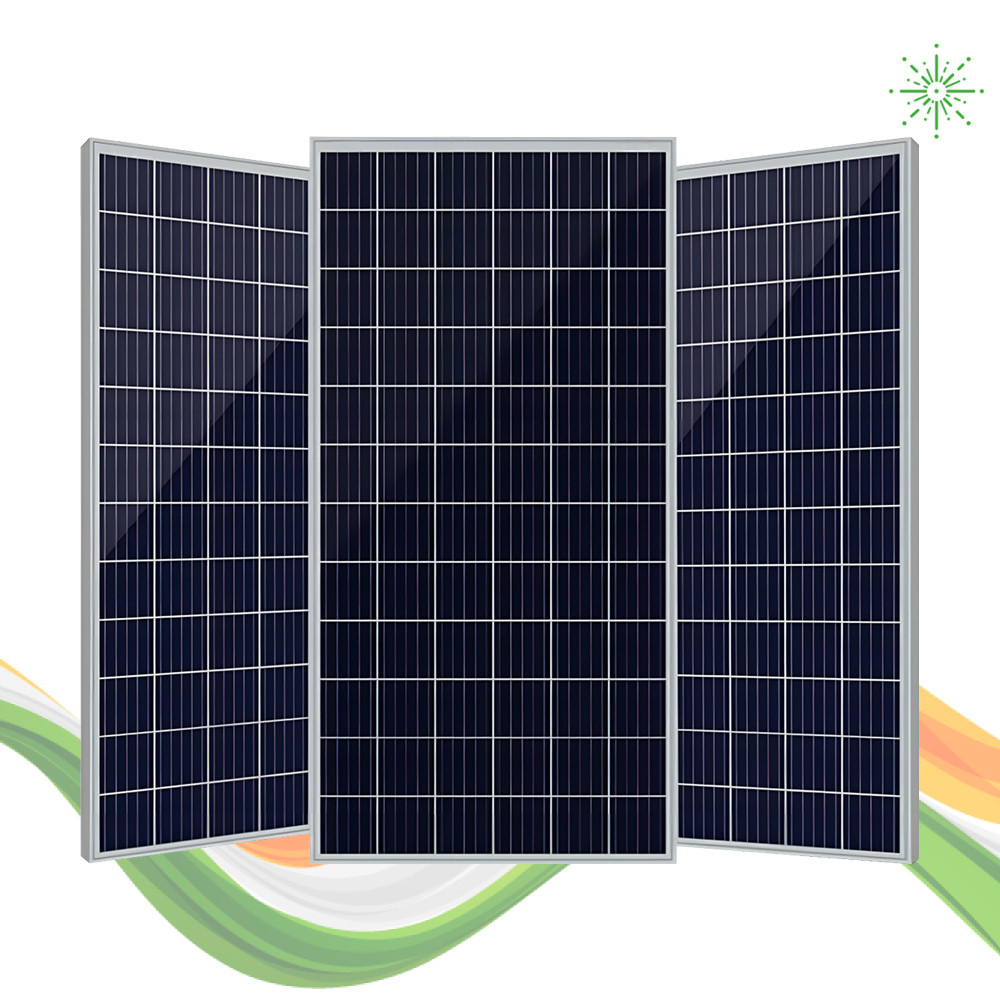 WAAREE Solar Doublet Module 345Wp |  Multi-Crystalline Cut Cell Solar PV Module | High Efficiency Power Generation Panel