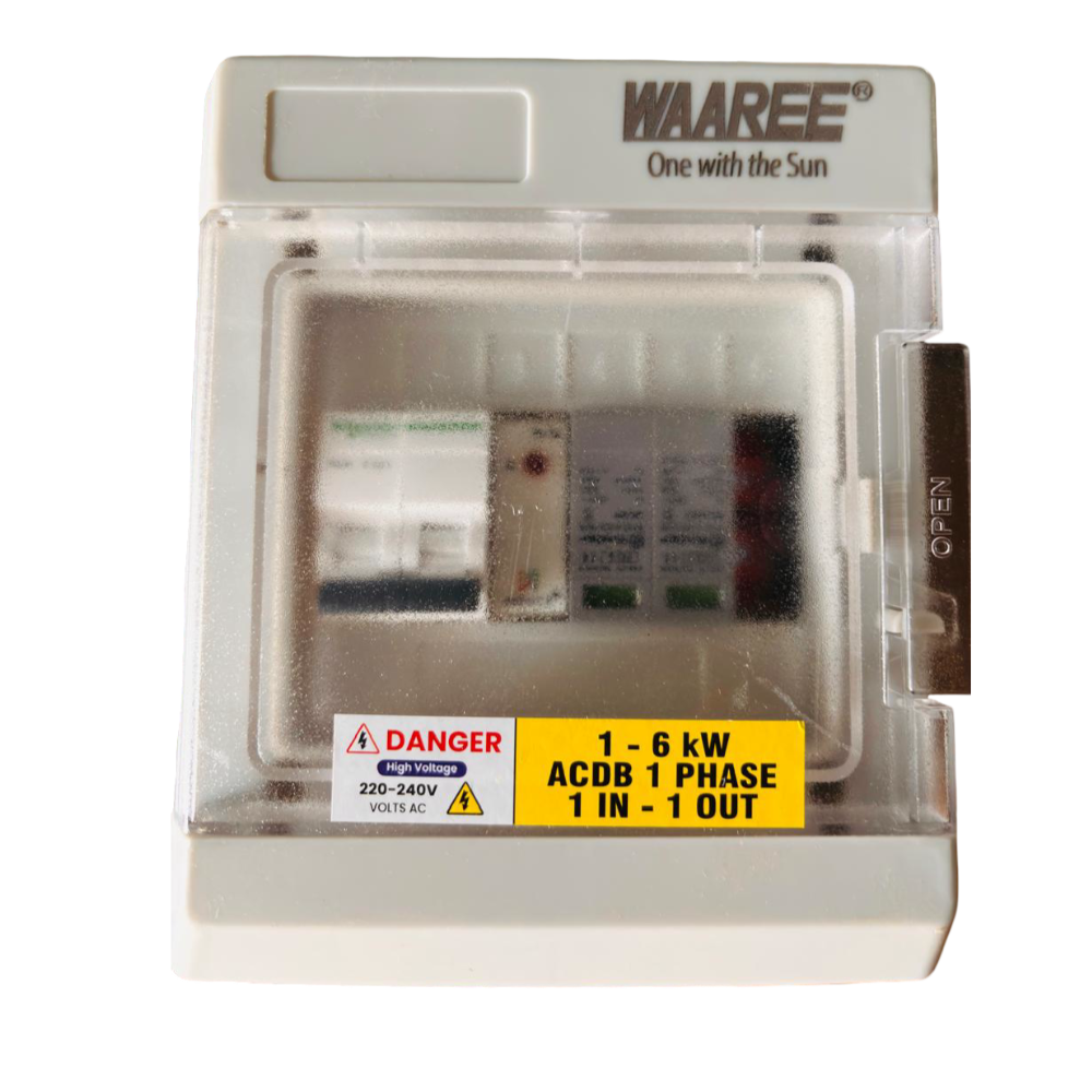 WAAREE 1-6 kW Single Phase AC Distribution Box (ACDB)