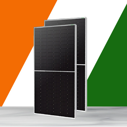 WAAREE 595Wp 144Cells 24 Volts N-Type Framed Dual Glass Bifacial Non-DCR Solar Module