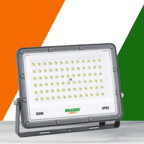 Waaree Neo 50W LED Flood Light | High Efficiency IP65 Outdoor Illumination