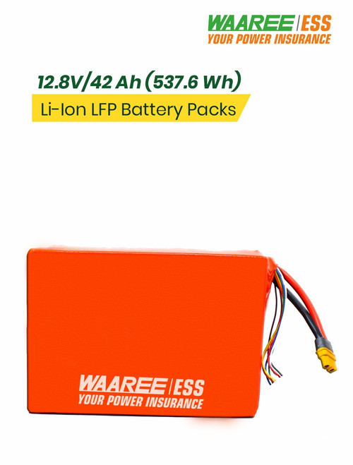 Waaree 12.8V/42 Ah (537.6 Wh) Li-Ion LFP  Battery Pack