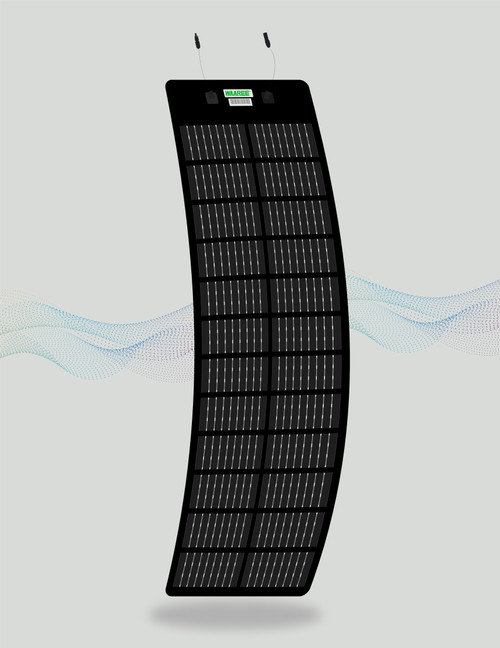 WAAREE-75WP 24L (2x12) Cells Mono PERC Flexible Light Weight Solar Module