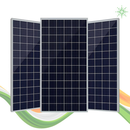 WAAREE Solar Doublet Module 345Wp |  Multi-Crystalline Cut Cell Solar PV Module | High Efficiency Power Generation Panel