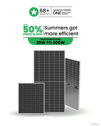 WAAREE 395Wp Poly PERC Solar Panel | High-Efficiency PV Module for Residential & Commercial Use card seconday thumbnail