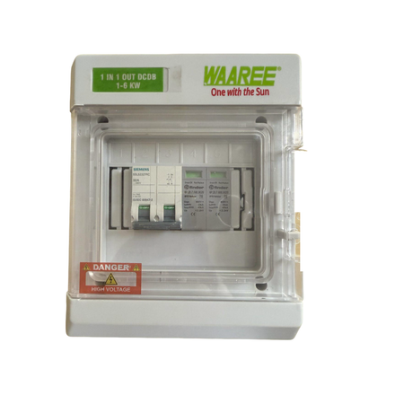 WAAREE 3 kW Single Phase Solar DC Distribution Box (DCDB) with MCB & SPD