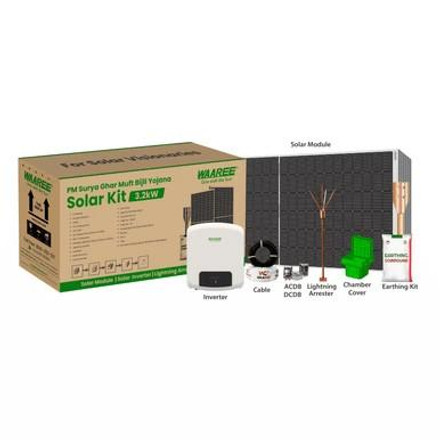 WAAREE ENERGIES LIMITED WAAREE Radiance 3 kW On Grid Single Phase Bifacial Topcon DCR Solar Kit 