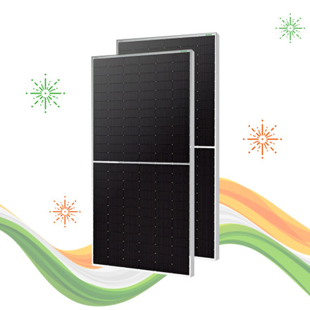 WAAREE 685 Wp 132 Cells 24 Volts N-Type Framed Dual Glass Bifacial Solar Module