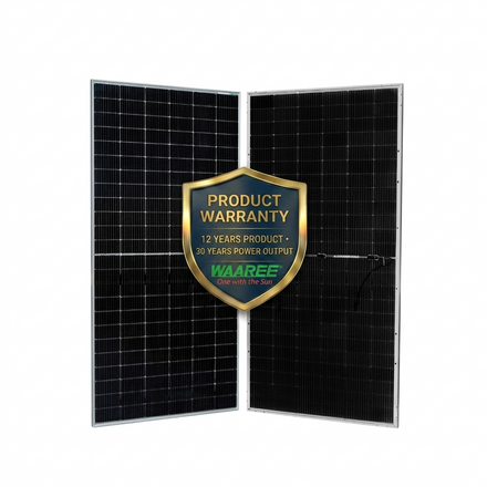 Waaree 700Wp 132 N-TOPcon Half Cut Cells Framed Dual Glass Mono PERC Bifacial Solar Module