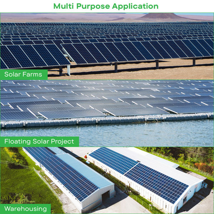 WAAREE 565Wp 144Cells 24 Volts N-Type Framed Dual Glass Bifacial DCR ...