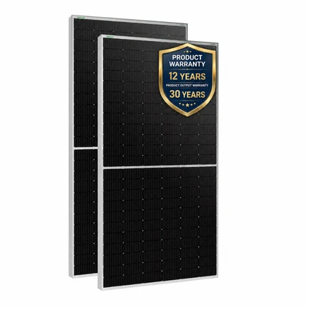 WAAREE 580Wp 144Cells 24 Volts N-Type Framed Dual Glass Bifacial Non-DCR Solar Module