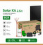 WAAREE 2 Kw On Grid Single Phase Bifacial DCR Solar System- Complete Solar Kit