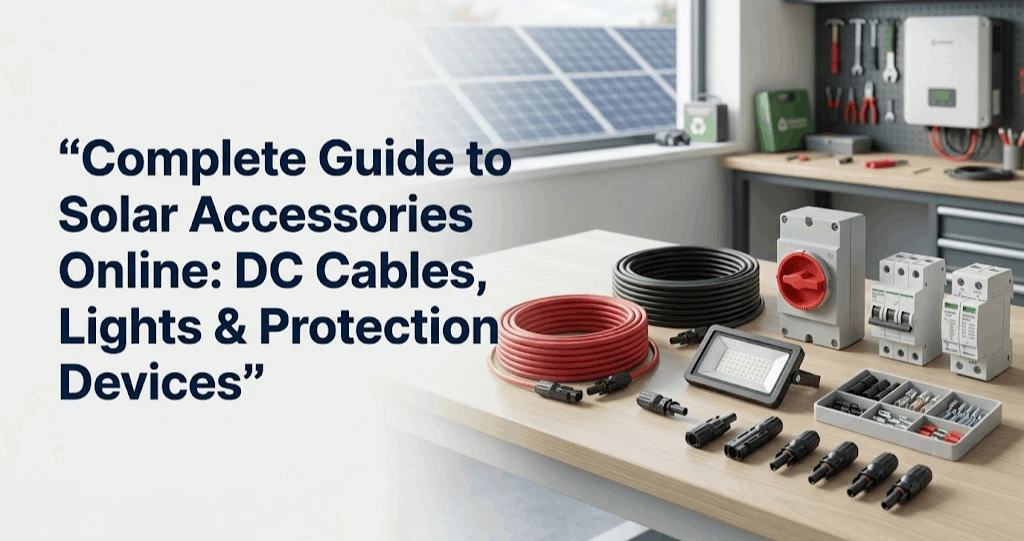 Complete Guide to Solar Accessories Online: DC Cables, Lights & Protection Devices