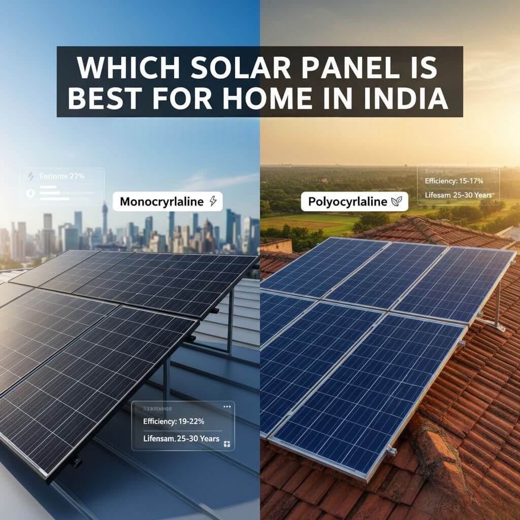 Which Solar Panel Is Best for Home in India: Efficiency, Cost, and Durability Explained