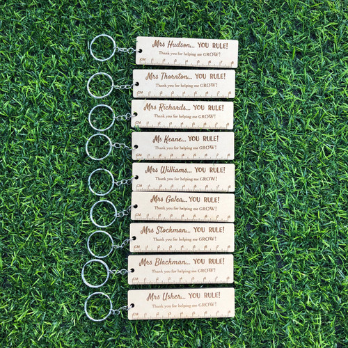 Teacher Ruler Keyring