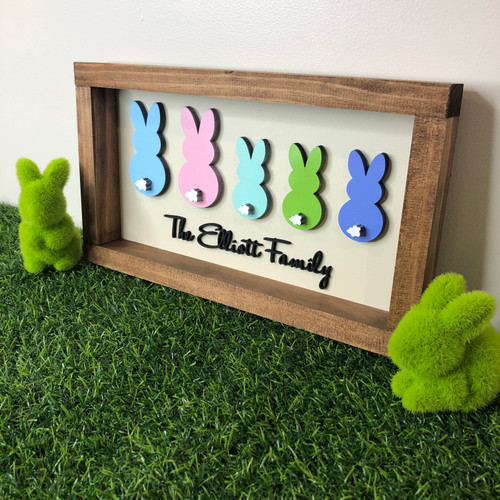 Bunny Rabbit Family Sign