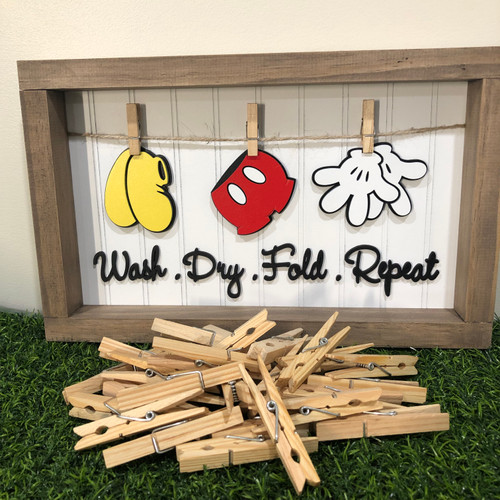 Wash, Dry, Fold, Repeat Laundry Sign