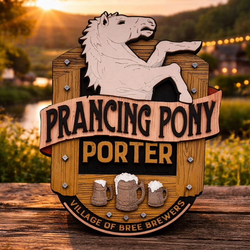 Prancing Pony Plaque Sign