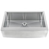 SIN-16-SINBWL-WEL-3321FSAF 16Gauge Stainless Steel Single Bowl Handcrafted Farmhouse With Apron Sink | Kunal Kitchens 