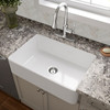 SIN-POR-USBWH-3020FSAF Fireclay Farmhouse White Single Bowl Sink