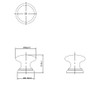 BP02038250 Eclectic Wood Knob - 0203 | Kunal Kitchens