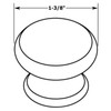 BP05454250 Eclectic Wood Knob - 545 | Kunal Kitchens