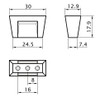BP31632330195 Modern Metal Knob - 3163 | Kunal Kitchens