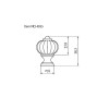 BP403519511 Eclectic Acrylic and Metal Knob - 4035 | Kunal Kitchens