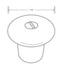 BP600430 Eclectic Ceramic Knob - 60 | Kunal Kitchens