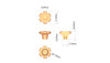 BP60125371 Eclectic Ceramic Knob - 125 | Kunal Kitchens