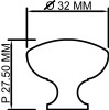 BP7091332142 Traditional Metal Knob - 7091 | Kunal Kitchens