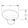 BP7452630 Modern Ceramic Knob - 745 | Kunal Kitchens
