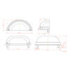 10082BORB11 Eclectic Crystal Cup Pull - 1008 | Kunal Kitchens
