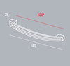 BP0621128195 Modern Metal Pull - 621 | Kunal Kitchens