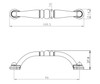 BP2373896907 Traditional Metal Pull - 2373 | Kunal Kitchens