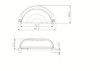 BP30388ORB Traditional Brass Cup Pull - 3038 | Kunal Kitchens